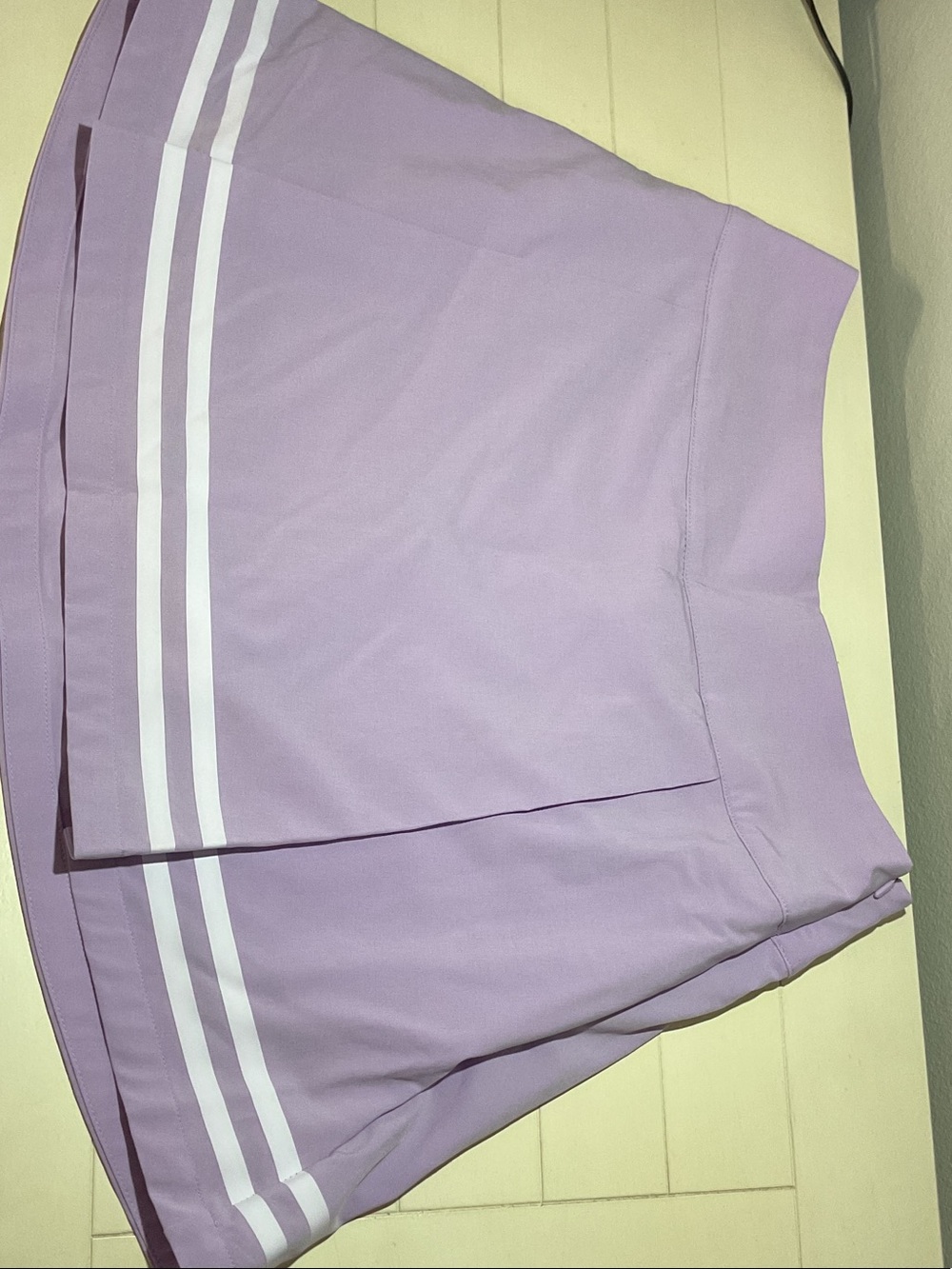 CALIA by Carrie Underwood Lilac Athletic Skort with White Stripes